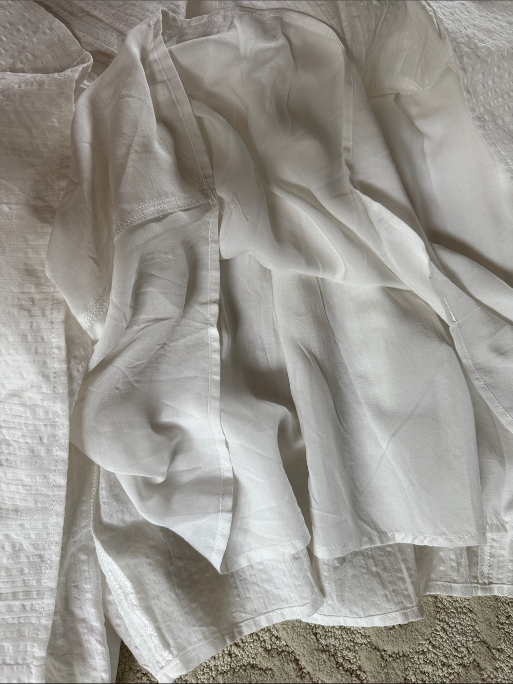 Haute Hippie White Cotton Blend Boho Maxi Dress with Tie-Shoulder Straps- XL - Picture 7 of 14
